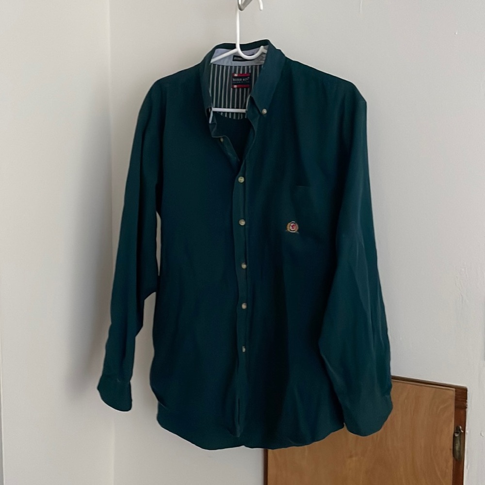 M Bugle Boy Forest Green Long sleeve Button Up